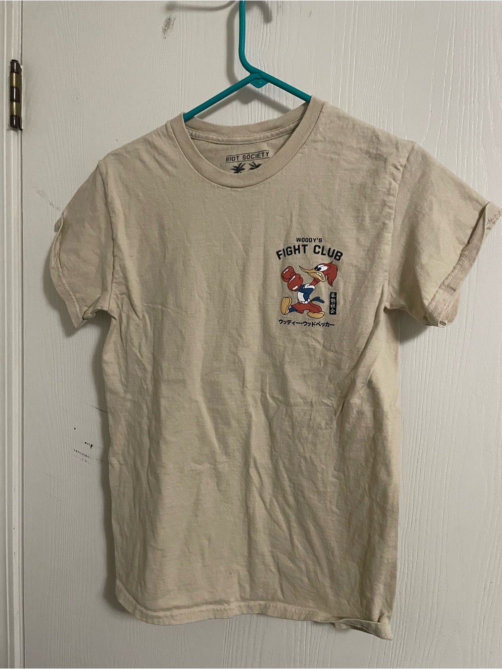 Riot Society Men's Fight Club Graphic Tee - Cream